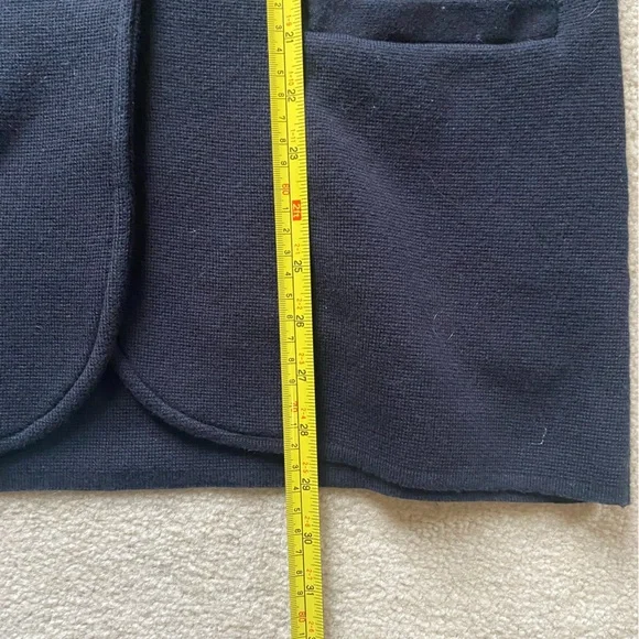 J Crew Sweater Knit Blazer Black 100% Cotton Button Front Black Size Small - Picture 7 of 8